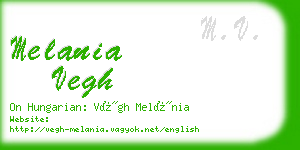 melania vegh business card